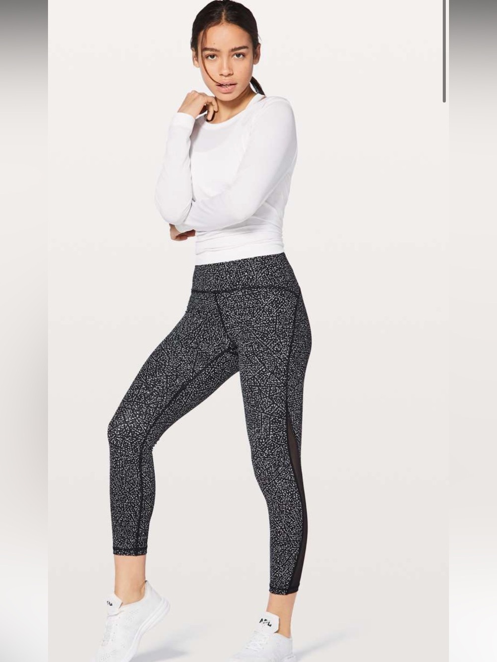 Lululemon Train Times 7/8 Pant 25" Night View White Black 4